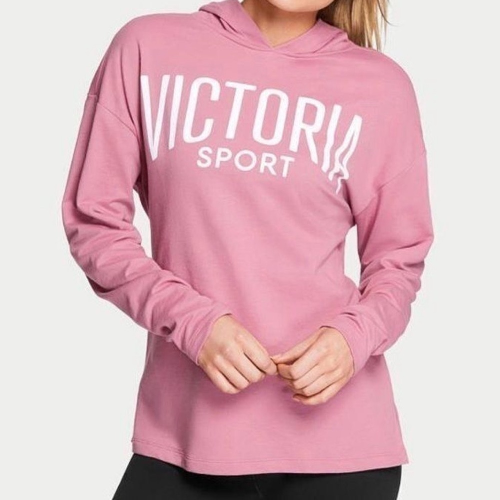 Victoria’s Secret VSX Victoria Sport Pink Lightweight Hoodie Pullover Small - Picture 3 of 14
